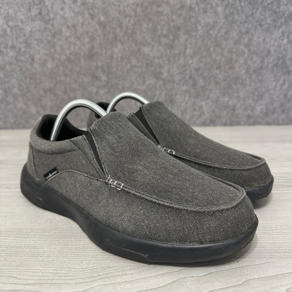 OrthoComfoot‎ ZGBX02 Loafers Mens 42 US 9 Gray Canvas Slip On Orthopedic Shoes